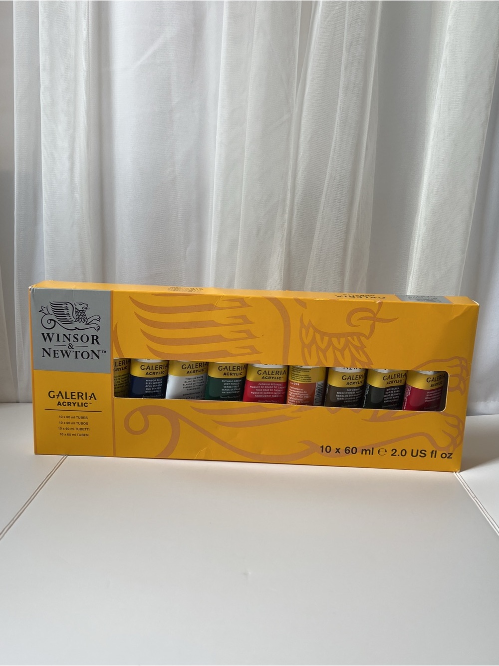 Winsor & Newton Galeria Acrylic Paint - Set of 10 , Assorted Colors - 60 ml Tube